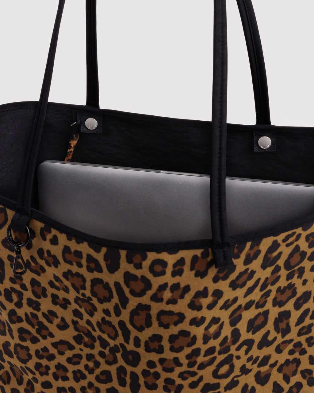 Large Nylon Reversible Tote in Leopard Mix - Roomy Everyday Carry
