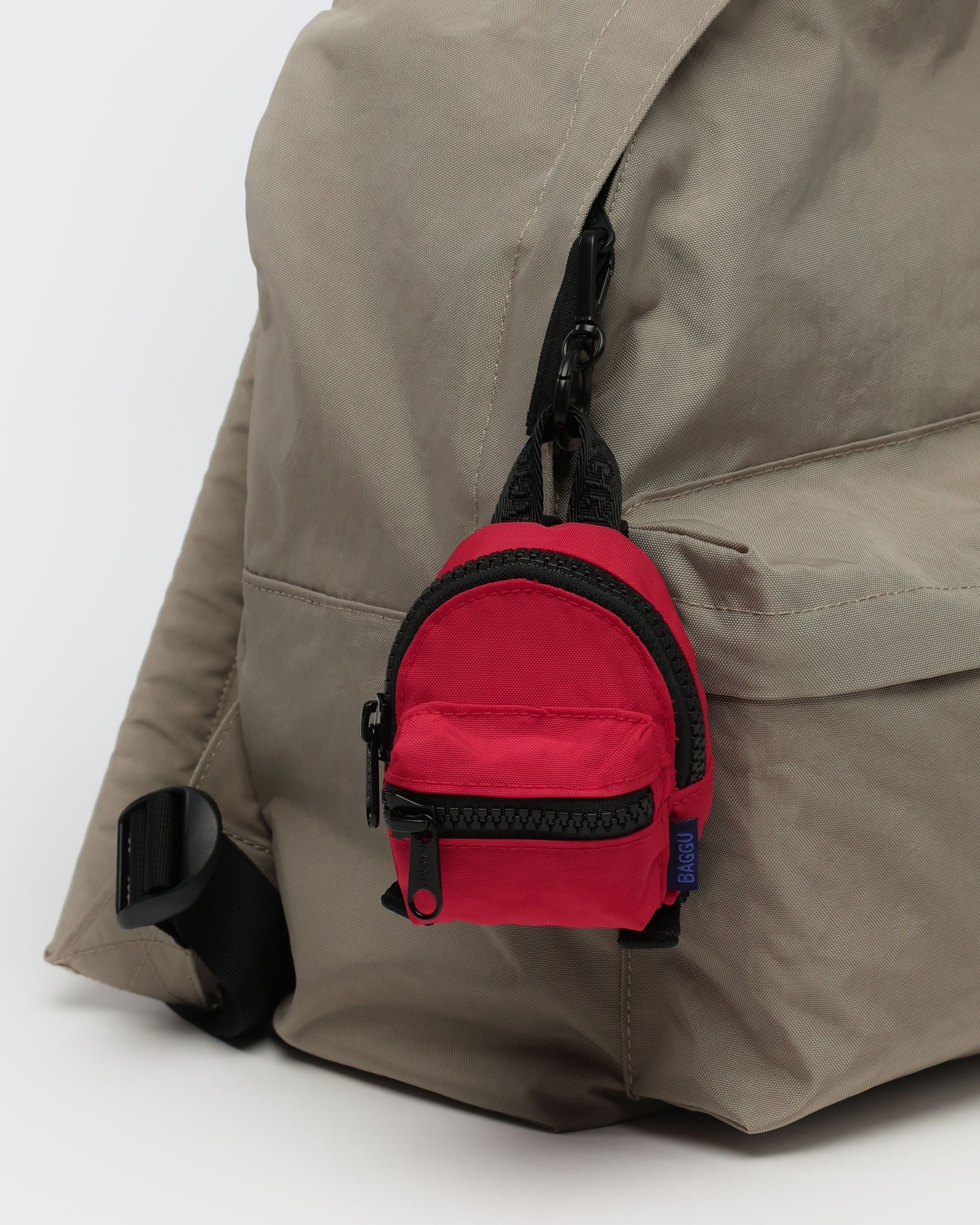 Backpack Charm in Candy Apple - Playful Bag Accessory