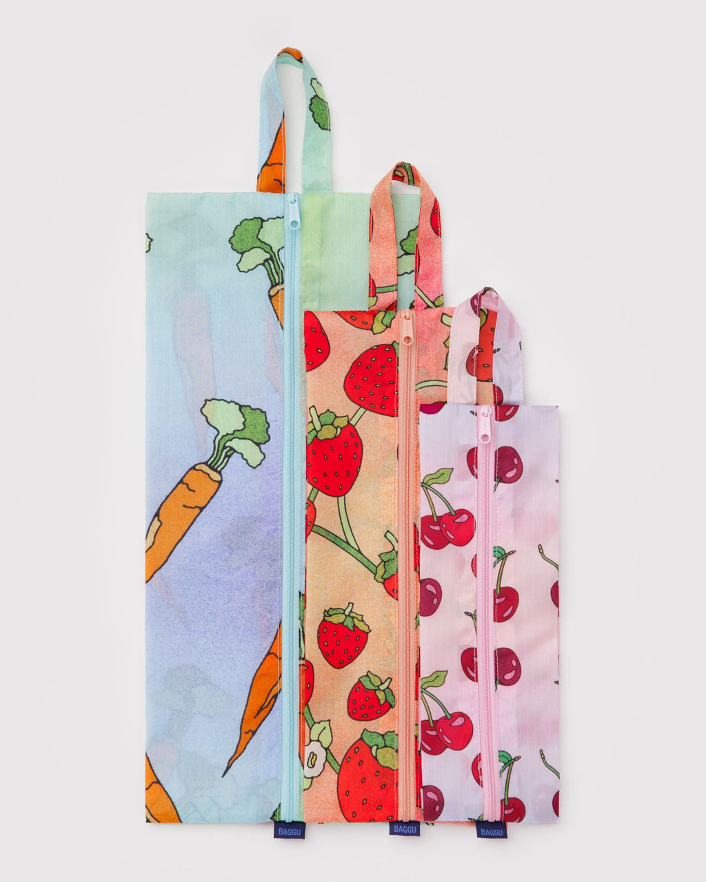 3D Zip Set in Carrots and Berries - Easy Packing and Storage