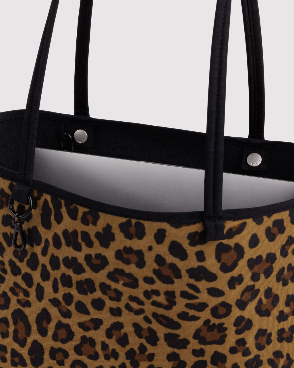Medium Nylon Reversible Tote in Leopard Mix - Roomy Everyday Carry
