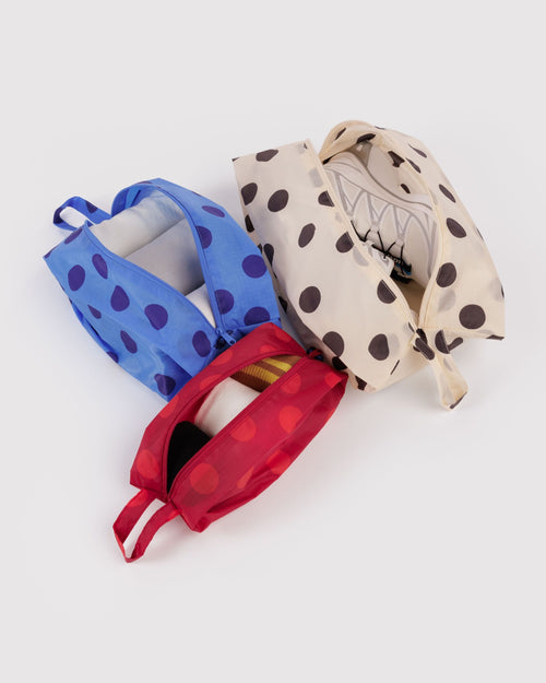 3D Zip Set in Polka Dot Mix - Easy Packing and Storage