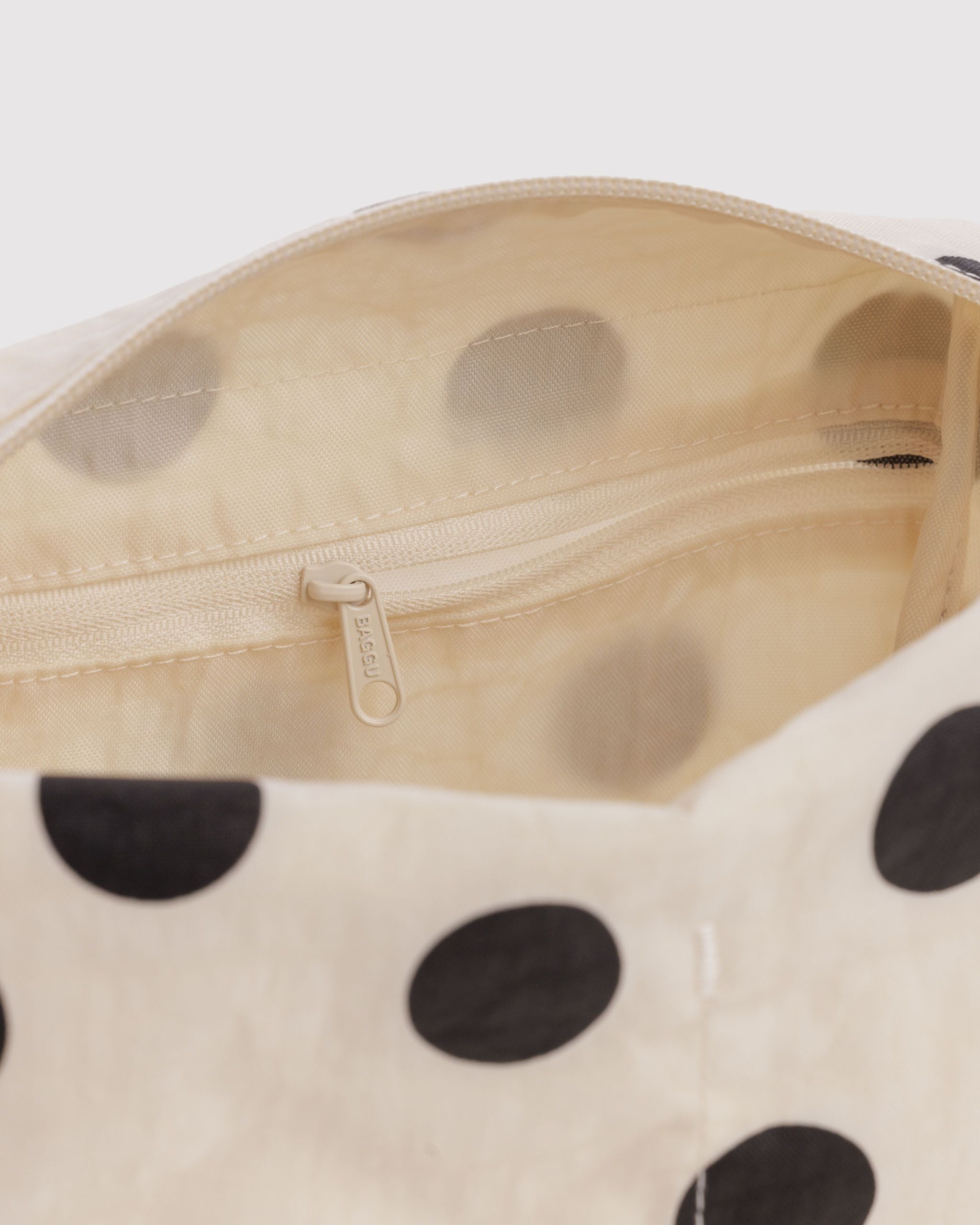 Dopp Kit in Cream and Black Polka Dot - Easy Packing and Storage