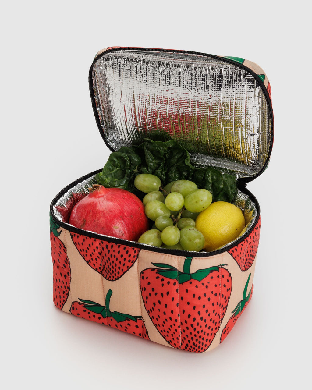 Puffy Lunch Bag in Strawberry - Insulated Meal Carry