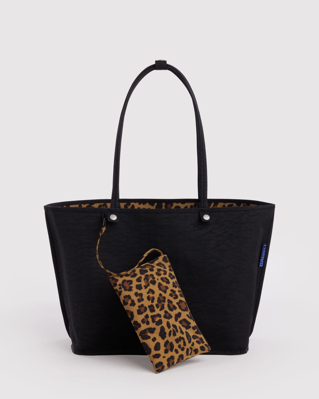 Large Nylon Reversible Tote in Leopard Mix - Roomy Everyday Carry
