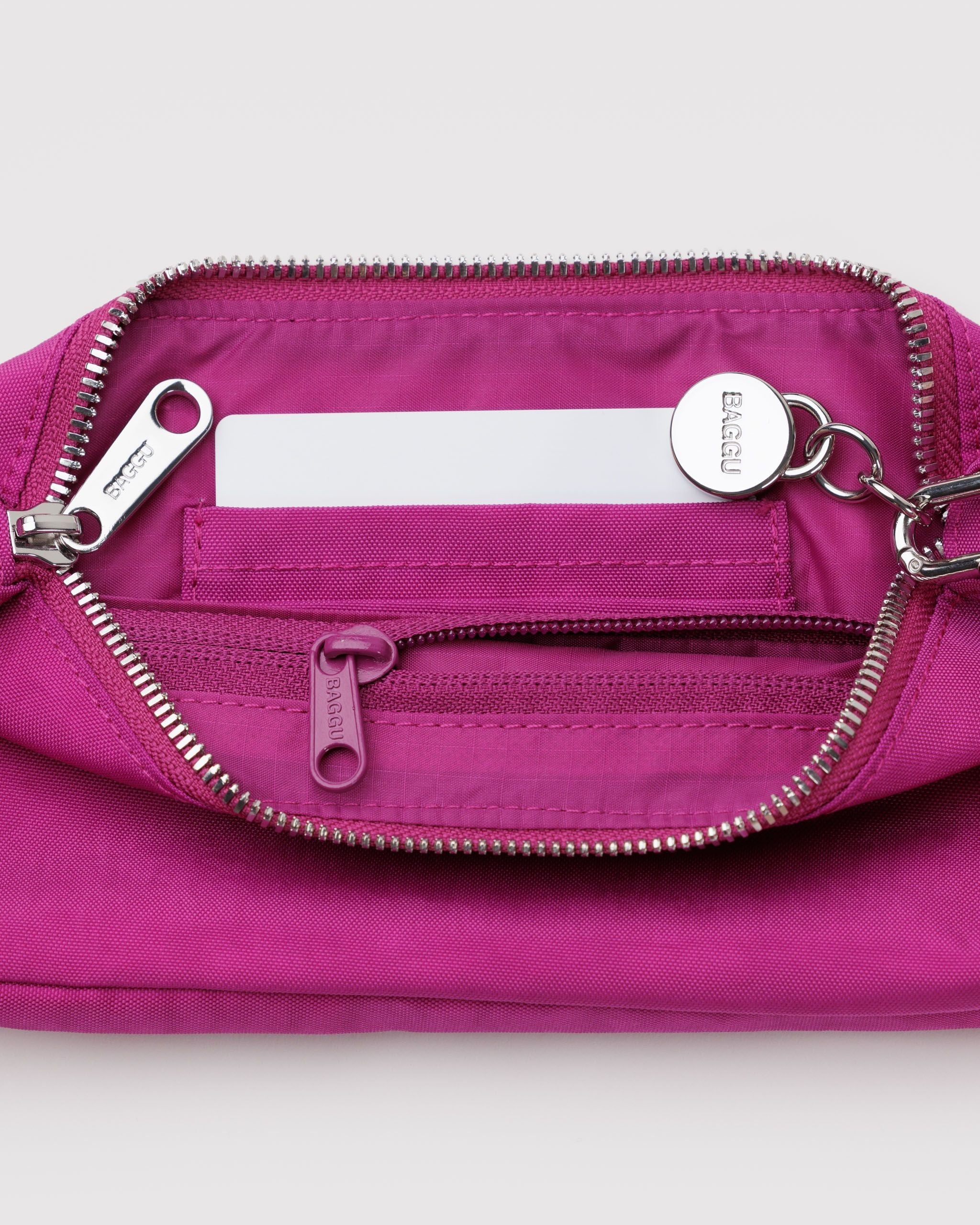 Nylon Pochette - Sale in Deep Fuchsia - Hands Free Everyday Carry